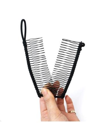 GETAGOTA 2 Pieces Banana Clips Comb Hair for Women - Adjustable Ponytail Holder for Thick Curly Hair - Styling Tool Clip Clincher (Black, 2 Pack) - Buy Online on SooperMarket.com