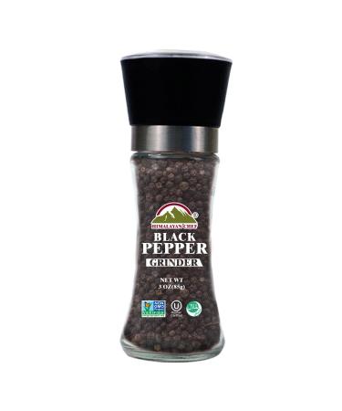 Himalayan Chef 100% Whole black peppercorn, Black Pepper Grinder, 3 Ounce (Pack of 1) Black Pepper Medium Grinder (3 Oz)