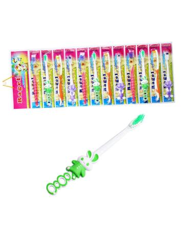 KOMBIUDA Whitening Toothbrush 12pcs Toothbrush Cartoon Child Small Brush Head Sensitive Toothbrush