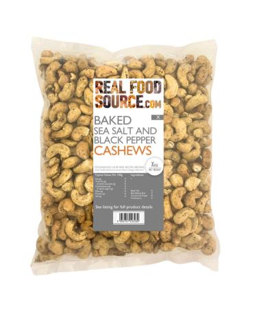 RealFoodSource Baked Sea Salt and Black Pepper Cashews 1kg