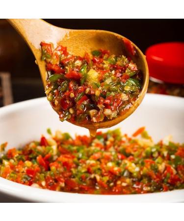 Color Chili Sauce homemade seasoning Hunan hot&spicy green and red chili peppers ickled vegetables Hot pot dipped in sauce pmixed noodle sauce Hunan specialty condiment (Color Chili Sauce 280g 3can) Color Chili Sauce 280g 3can - Buy Online on SooperMarket.com
