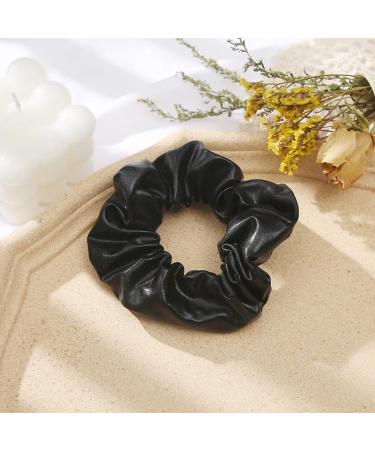 Bronzing Gilding Hair Scrunchies BW32 - Black Gold Silver | Ponytail Holders - Buy Online on SooperMarket.com