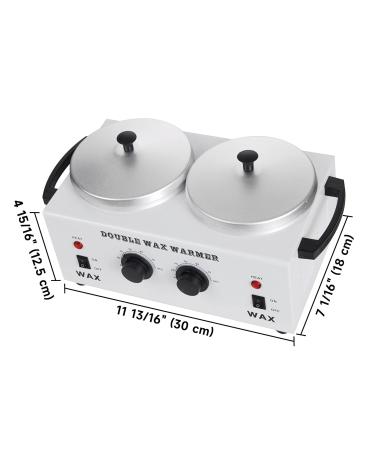 AW Dual Pot Wax Warmer - Professional Electric Heater for Paraffin Wax - Adjustable Temperature - SPA Home Equipment - 2 Count (Pack of 1) - Buy Online on SooperMarket.com