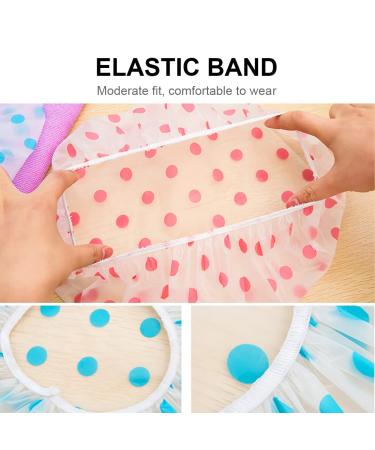 Quesuc 6 Pack Reusable Elastic Shower Caps - Durable Girls Plastic Shower Caps for Women | Ideal for Spa Salon & Home Use - Buy Online on SooperMarket.com