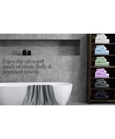 Bathroom Towel Set Dark Gray 4-Pack | Ultra Soft 600GSM Microfiber Bath Towels | Highly Absorbent & Quick Dry | Oversized Spa Hotel Luxury Shower Towels | 35x70 Large Plush Towels | Dark Gray 4-Piece Set - Buy Online on SooperMarket.com