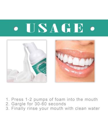 Jorondy Teeth Mouthwash & Herbal-Up Oral Repair Foam - Deep Cleaning Stain Removal Teeth Whitening and Rinsing Solution (2PC) - International Shipping Available - Buy Online on SooperMarket.com