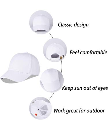 LANGZHEN Kids Adjustable Cotton Baseball Cap Hat for Girls Boys 2-4 Years - Black + White - Buy Online on SooperMarket.com