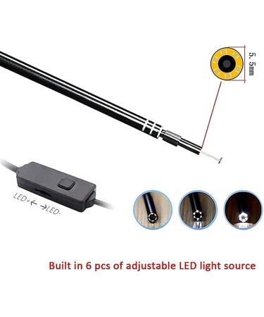 Jteremy 5.5mm HD Visual Ear Camera | 3-in-1 WiFi Ear Endoscope with 6 LED Light | Ear Wax Removal Tool - Buy Online on SooperMarket.com