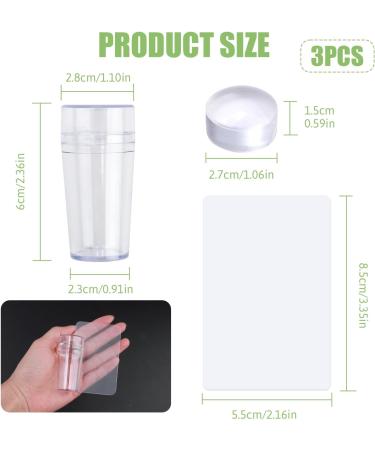 Stamping Transparent Nail Stamp kit Jelly French Stamper for Tip Nails with Scrapers 3D Nail Sticker Curve Stripes Nail Art Tools for French Manicure Home DIY Nail Salon (Single head) - Buy Online on SooperMarket.com