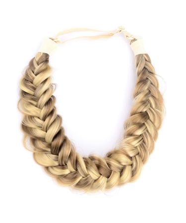 DIGUAN Messy Wide 2 Strands Synthetic Hair Braided Headband (Highlighted) - Beauty Accessory for Women & Girls | 62g/2.1 oz - Buy Online on SooperMarket.com