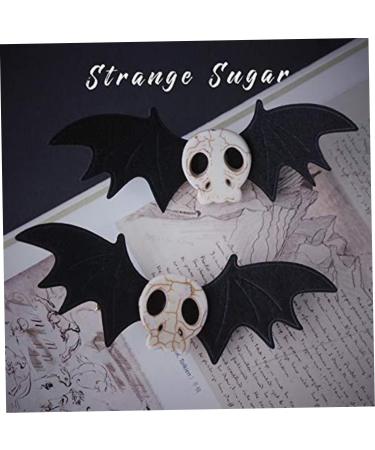 Dark Gothic Skull Bat Hair Clips for Halloween | Perfect for Cosplay & Parties | Edge Clip Hairpin - Buy Online on SooperMarket.com