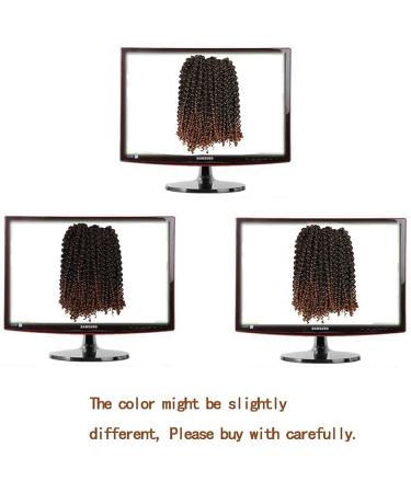 Lady Miranda Afro Kinky Curly Braiding Hair Extensions 10 Inch 3X Braid Synthetic Hair- Black&Brown 1B/30 - Buy Online on SooperMarket.com