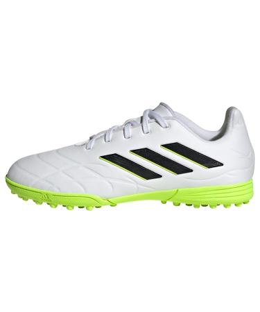 adidas Unisex Kids' Copa Pure.3 Turf Boots Football Boots (Grass) 38 EU Ftwr White Core Black Lucid Lemon