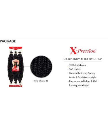 Outre X-Pression Twisted Up 3X Springy Afro Twist 24 Crochet Braids (3-pack) - Buy Online on SooperMarket.com
