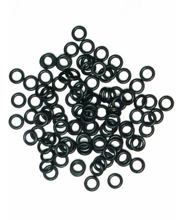 longbowmaker 100pcs O-Rings Broadhead Archery Arrowhead O Rings Replacement Rubber Bands Hunting Shooting Target black