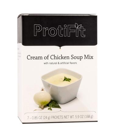 PROTIFIT - High Protein Soup Mix, 15g Protein, Low Calorie, Low Sugar, Low Fat, Low Carb, Ideal Protein Compatible, 7 Servings Per Box (Cream of Chicken)