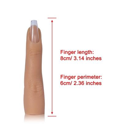 Silicone Nail Training Finger for Acrylic Nails - Flexible Fake Practice Finger (3#) - Buy Online on SooperMarket.com