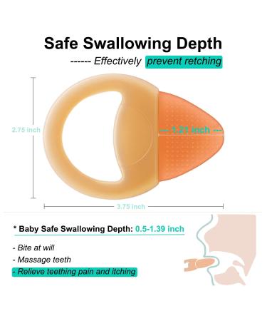 Seposeve Silicone Baby Teething Toys for Boys & Girls 0-6 Months and 6-12 Months - BPA-Free, Soft & Easy to Clean (2 Brown) - Buy Online on SooperMarket.com