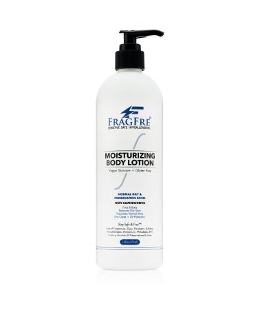 Moisturizer for Sensitive Skin 16oz: Non Comedogenic Zinc Oxide Lotion - Parabens Free Hypoallergenic Fragrance Free - Sun Protection for Oily and Combination Skins - Argan Oil Vegan No Gluten
