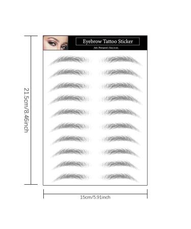 Yesallwas Black Eyebrows Tattoo 4D Hair-Like Fake Waterproof Eyebrows - Long-Lasting & Realistic Transfer Sticker (STM-06) - Buy Online on SooperMarket.com
