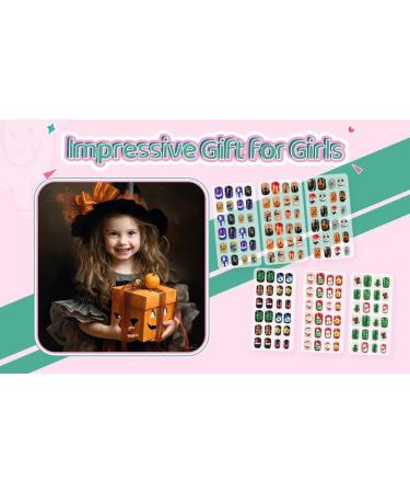 144Pcs Kids Press on Nails Set - No Fading, Quick Stick On, Cute Pre-Glued Fake Nails for Girls - Perfect Christmas Gift for Children, Stars Design - Buy Online on SooperMarket.com