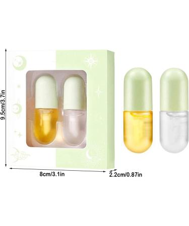 Vigcebit Upholstery Lip Gloss | 2 Series Day & Night Lip Plumper Set - Moisturizing Balm for Full Elastic Lips & Fine Line Reduction - Buy Online on SooperMarket.com