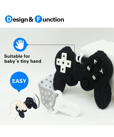 Remote Game Control Teething Toy for Babies 0-12 Months | Silicone Game Controller Teether for Gamer Parents | Baby's First Valentines Day Gift - Buy Online on SooperMarket.com