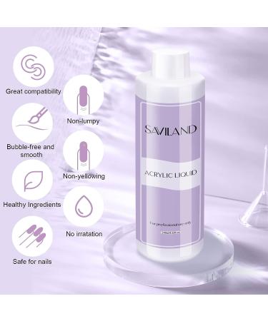 Saviland 8 oz Acrylic Liquid | Low Odor, Non-Yellowing Professional Nail Supplies - Buy Online on SooperMarket.com