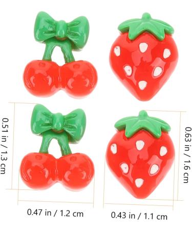FRCOLOR Pack of 60 Nail Art Accessories Gothic Home Decor Charms Lip Gloss Nail Art Charm Nail Decorations for Nail Art Manual Fruit Slices Fruit Strawberry 3D Cut Cherry Resin Red - Buy Online on SooperMarket.com