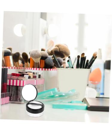 WOONEKY 2pcs Elastic Mesh Loose Powder Box Portable Powder Case Makeup Powder Case Mirror Brackets Abs Black - Buy Online on SooperMarket.com