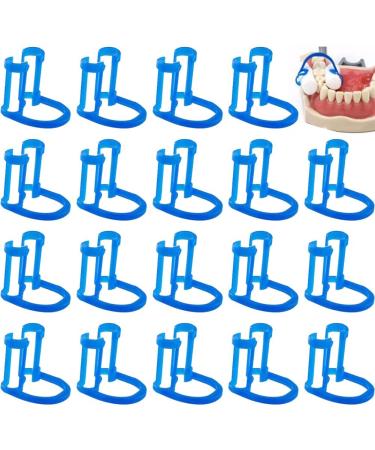 BAOKUAN 20 PCs/Bag cotton roll holder Clip disposable blue clip for dental dental clinic orthodontic plastic compact clamps