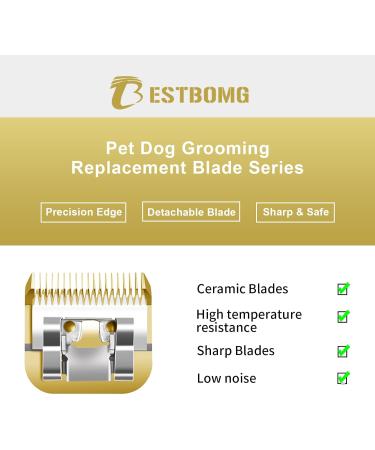 BESTBOMG 30# Replacement Knife for Dog Care - Compatible with Heiniger/Moser Max45/Andis/Easter A5 - 2 Pieces 1/50 (0.5 mm) Cutting Length - Gold Color 28#-G-2 - Buy Online on SooperMarket.com