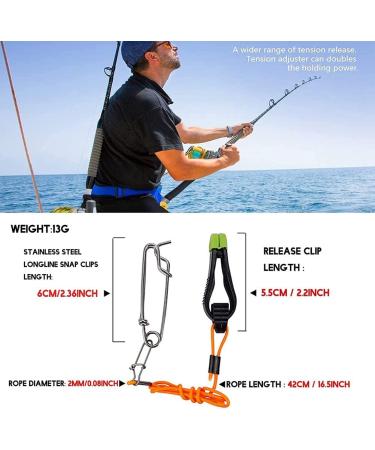 OUHUAN 2pcs Plus Line Release - 17 Downrigger Release Stacker Fishing Leaders with Longline Clips Snap for International Shipping - Buy Online on SooperMarket.com
