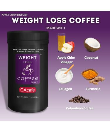 Apple Cider Vinegar Weight Loss Coffee with Coconut, Collagen, Turmeric & Colombian Coffee - Natural Weight Management Aid (16 oz) - Buy Online on SooperMarket.com