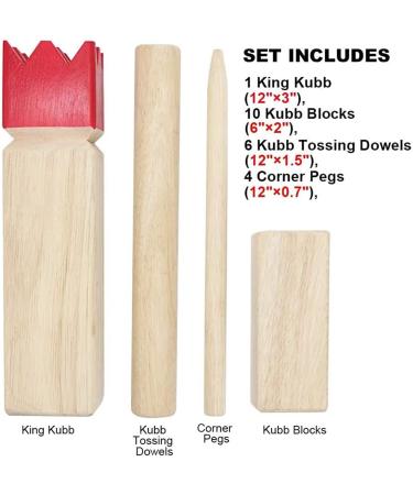 Juegoal Kubb Game Set: Outdoor Tossing Game with Carrying Bag - Buy Online on SooperMarket.com