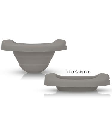 Potette Plus Potty Value Pack - Kalencom 2in1 Portable Potty & Reusable Collapsible Liner (White/Gray) - Buy Online on SooperMarket.com