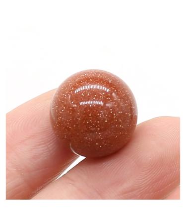 Natural Crystal Rough 16mm Round Natural Crystal Quartz Transfer Ball Polished Gemstone Beads Specimen DIY Jewelry Home Natural Stone (Color : Gold Sand Stone Size : 1PC)