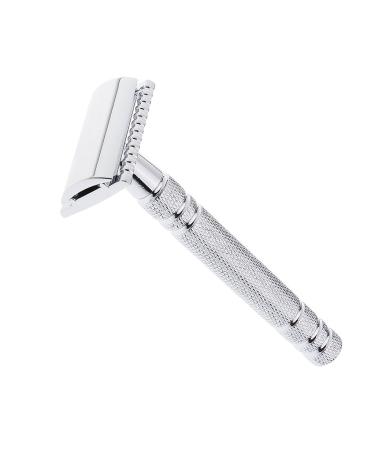 predolo High-quality safety razor for men double-edged classic silver