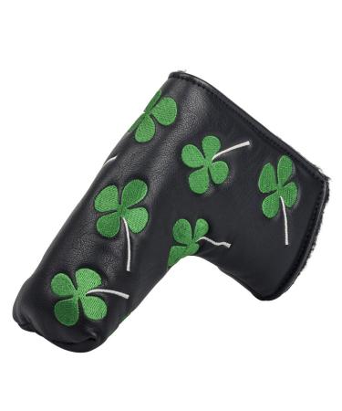 HIFROM Golf Putter Head Cover Headcover Shamrock Embroidered Blade Fit All Brands