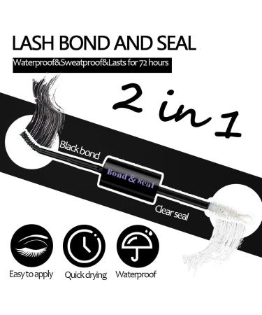 Qiveaory Lash Bond and Seal Kit 3Pcs DIY Lash Extension with Waterproof Lashe Cluster Glue 72h Hold and Seal Lash Remover Tweezers for Eyelash Extensions Beginners Self Use at Home - Buy Online on SooperMarket.com