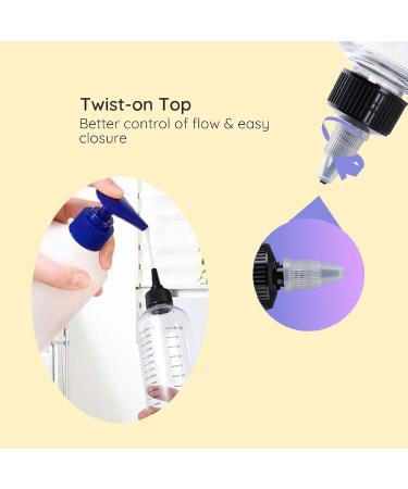 3 PCS Hair Oil Applicator Bottles - 110ml Squeeze Bottle with Scale for Hair Dye - Professional Hairdressing Tool - Buy Online on SooperMarket.com