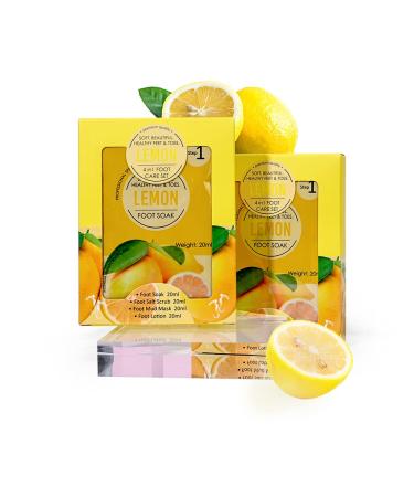 Lemon 4 in 1 Foot Soak Set - Help Reduce Swelling and Treat Toe Nail Infections