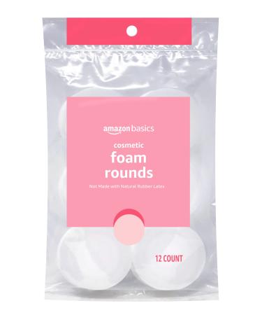 Amazon Basics Cosmetic Foam Rounds  12 Count  Pack of 1 12 Count (Pack of 1)
