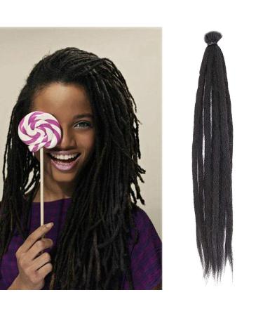 Buy No LIFE 10PCS 50cm Black Dreadlock Extensions - Synthetic One-Sided Crocheted Dreads for Men & Women | Jamaican Punk Hip-Hop Reggae Hair Wigs & Faux Locs - Buy Online on SooperMarket.com