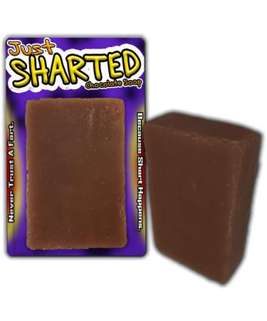 Just Sharted Chocolate Soap - Funny Novelty Bath Bar for Unisex | Perfect Gift for Secret Santa White Elephant & Stocking Stuffers - Buy Online on SooperMarket.com