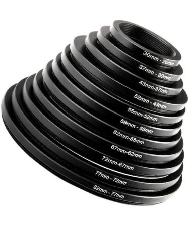 K&F Concept 11pc Metal Step Down Filter Adapter Rings Kit for Camera Lens - 43mm to 77mm Sizes Included - Buy Online on SooperMarket.com
