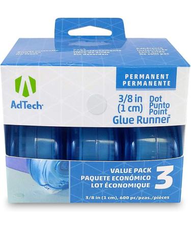 Adtech Permanent Adhesive Dots Glue Runner 3 Pack - Strong Bonding, Easy to Use - Buy Online on SooperMarket.com