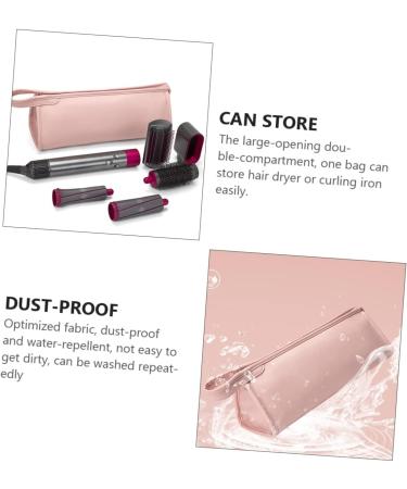 Beavorty 3pcs Splash-proof Hair Dryer Case Hair Curler Large Capacity Storage Pouch 35X13X13CM Pink - Buy Online on SooperMarket.com