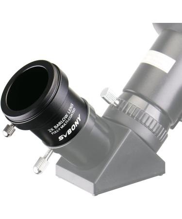 SVBONY 2X 1.25 Metal Barlow Lens with M42x0.75 Camera Connect Interface - Telescope Accessory for Astrophotography - Buy Online on SooperMarket.com