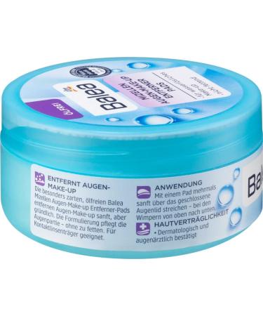 Balea Eye Make-Up Remover Pads - Aloe Vera Oil-Free 50 Pieces | Gentle & Effective | International Shipping - Buy Online on SooperMarket.com